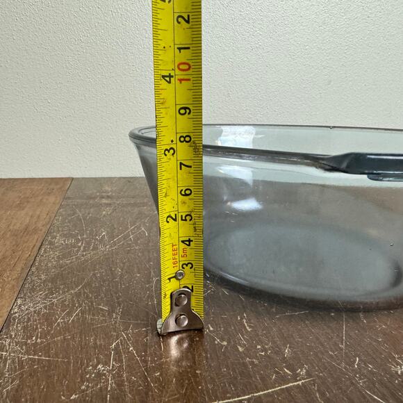 Vintage 1940s Flameware B-I 833-B Blue Tint Pan Skillet Bowl USA - Picture 6 of 9